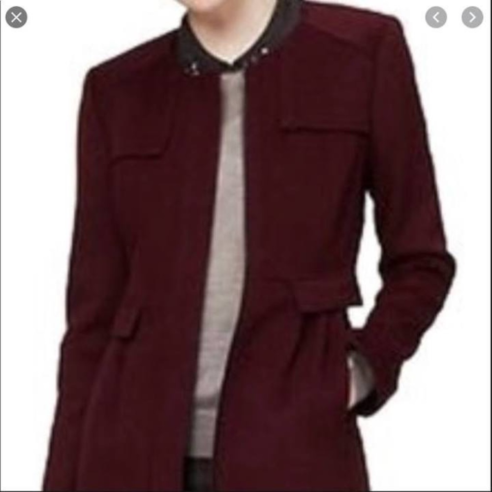 Loft - Long maroon coat